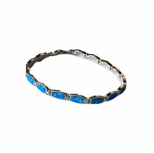 Sterling Silver Opal Bracelet